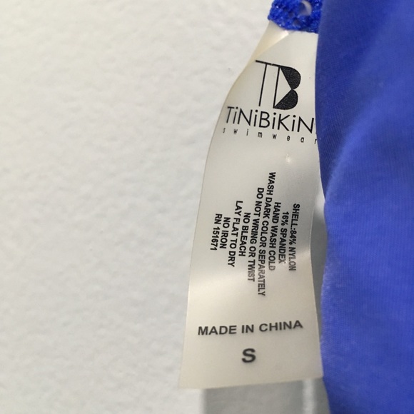 TiniBikini Reversible Blue 2 Piece Halter Bikini - Picture 4 of 8